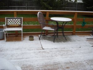 October Snow. Don't let this happen to your furniture!